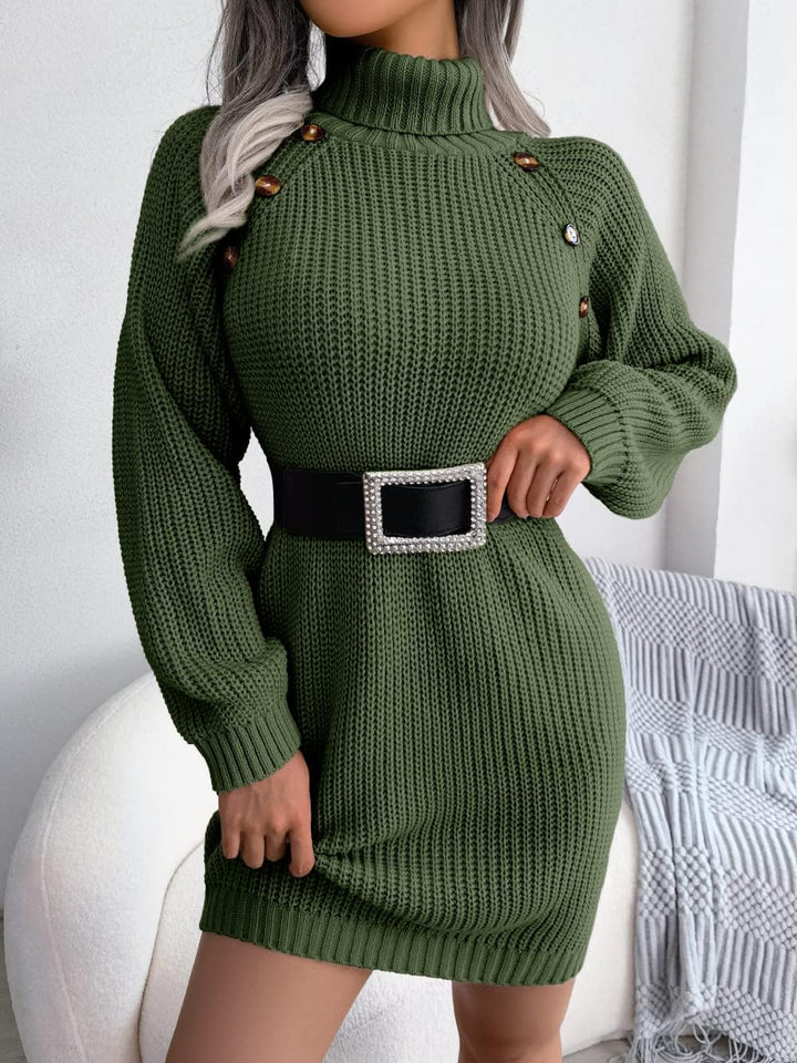 Rolkragenpullover Winterjurk voor Vrouwen