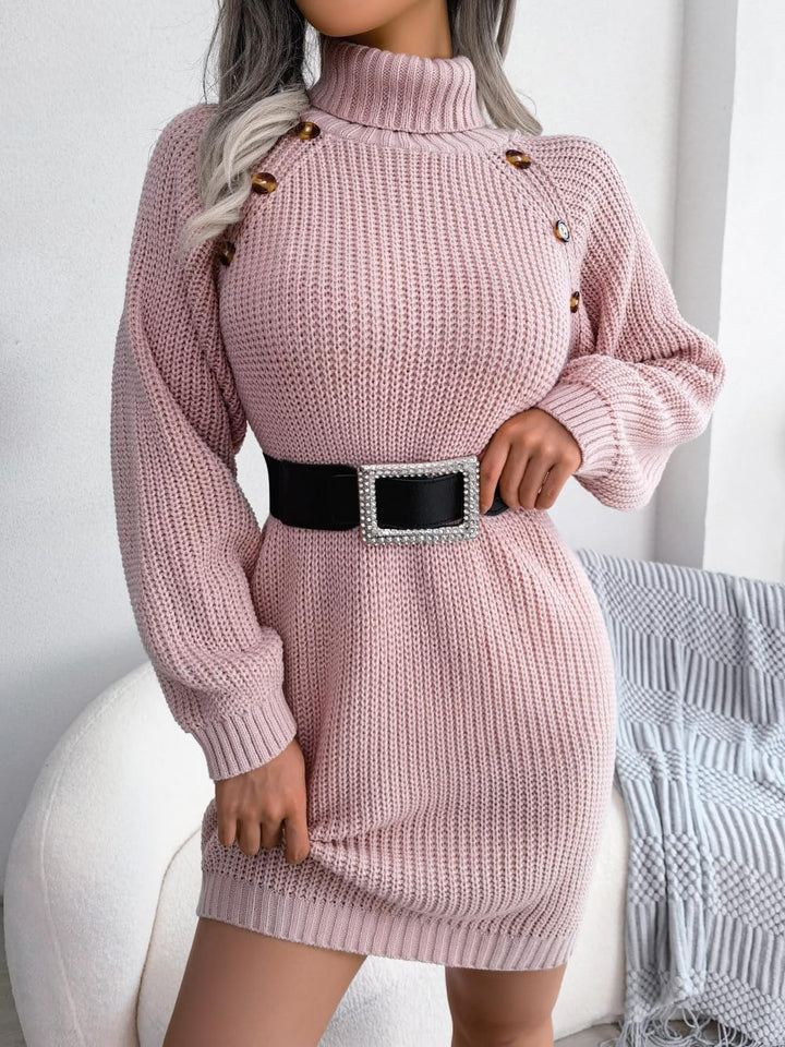 Rolkragenpullover Winterjurk voor Vrouwen