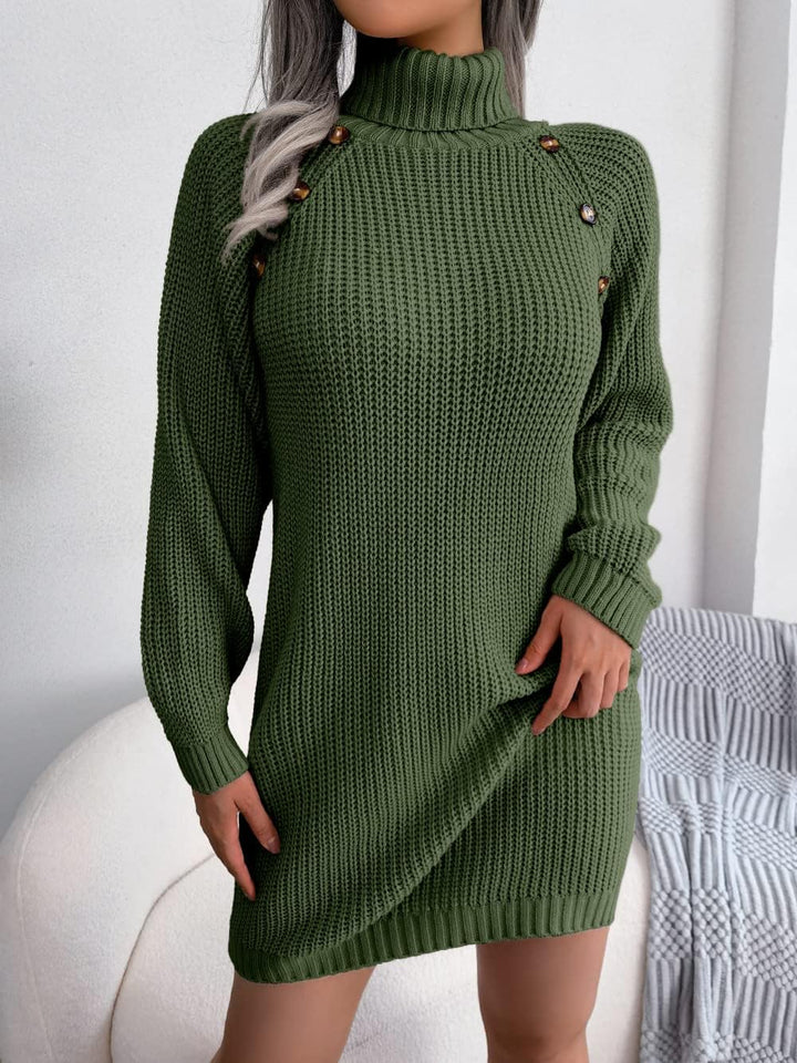 Rolkragenpullover Winterjurk voor Vrouwen