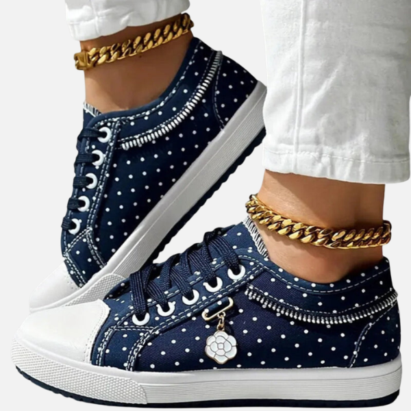 Anne | Canvas Sneakers met Kant en Veters