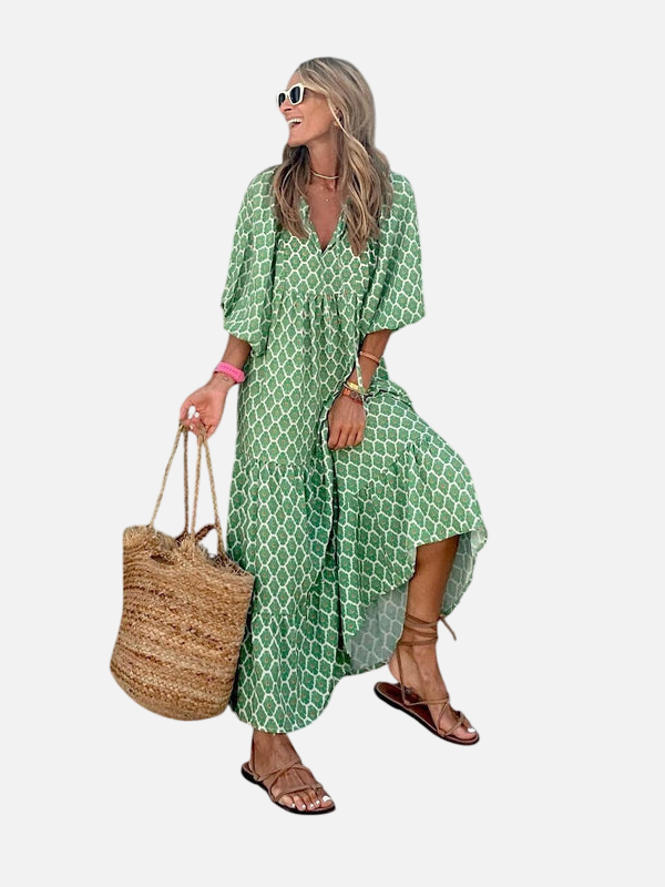 Sara | Gebloemde Boho Maxi-Jurk