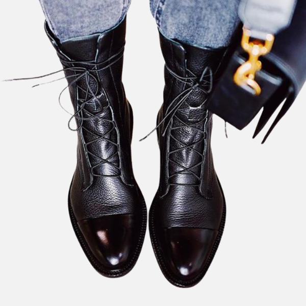 Mette | Elegante Veterschoenen met Blokhak