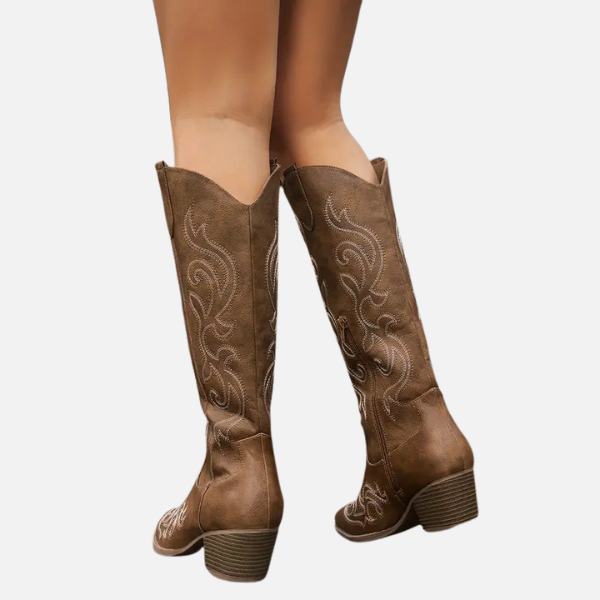 Stijlvolle Hoge Cowboy Dames Laarzen met Hak