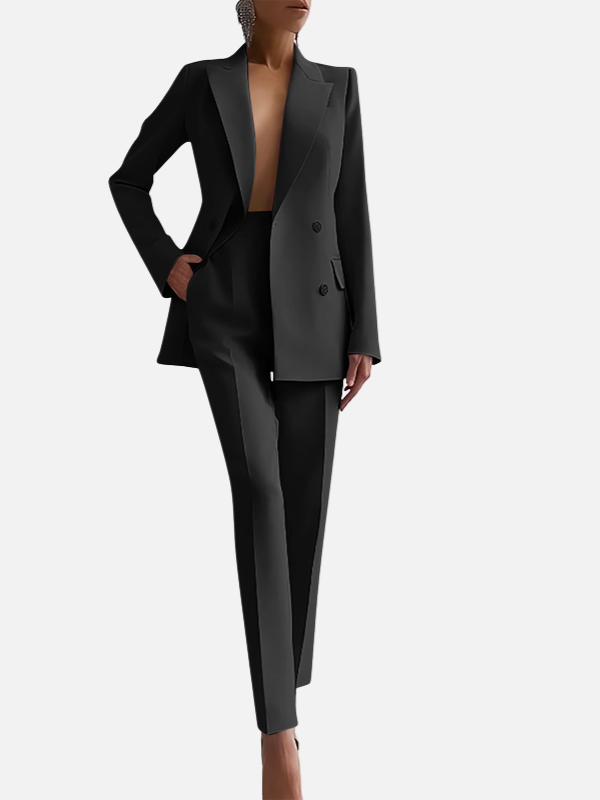 Sophie | Getailleerd Broekpak met Dubbelrij Blazer