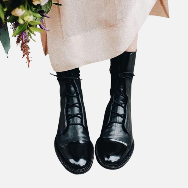 Mette | Elegante Veterschoenen met Blokhak