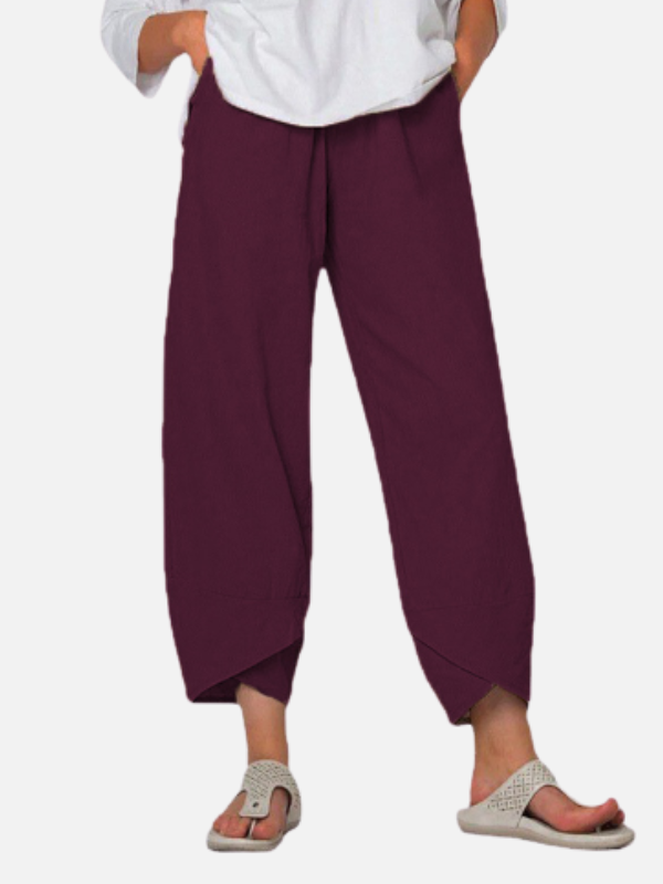Dames Zomer Broek met Asymmetrische Zoom