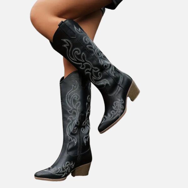 Stijlvolle Hoge Cowboy Dames Laarzen met Hak
