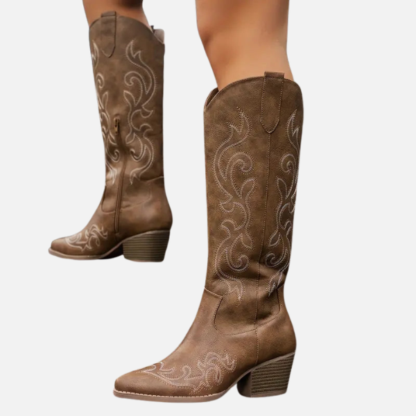 Stijlvolle Hoge Cowboy Dames Laarzen met Hak