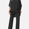 Julia | Asymmetrische Chiffon Set met Broek
