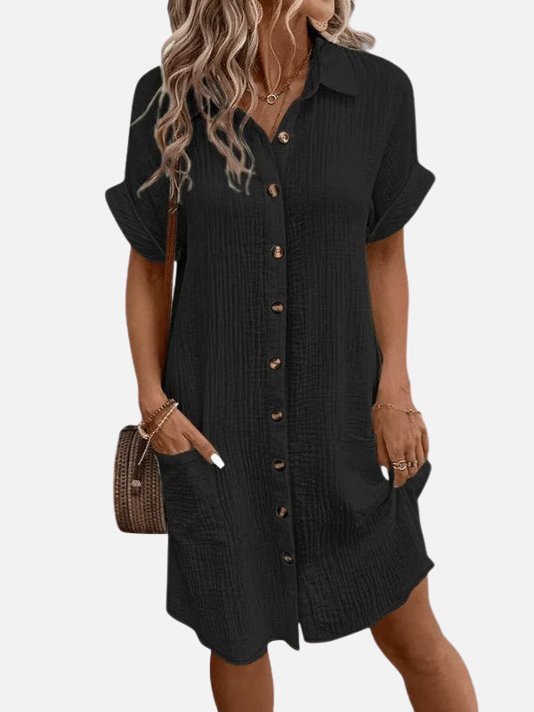 Sara | Blousejurk met Knopen en Zakken