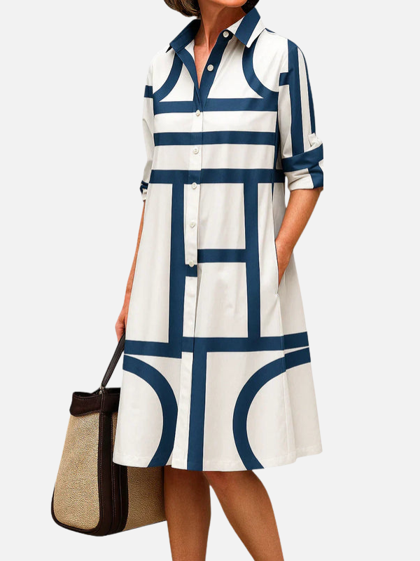 Sara | Blousejurk met Print en Zakken