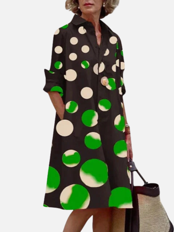 Sara | Blousejurk met Zakken, Midi