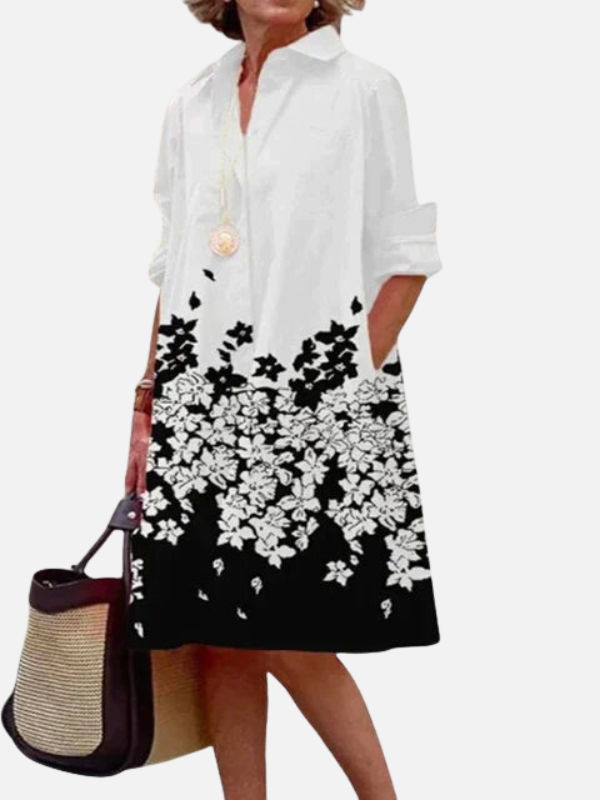 Sara | Blousejurk met Zakken, Midi