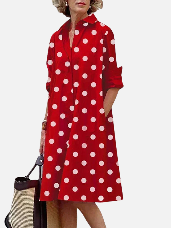 Sara | Blousejurk met Zakken, Midi