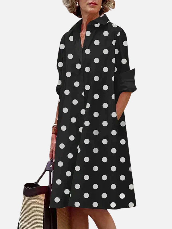 Sara | Blousejurk met Zakken, Midi