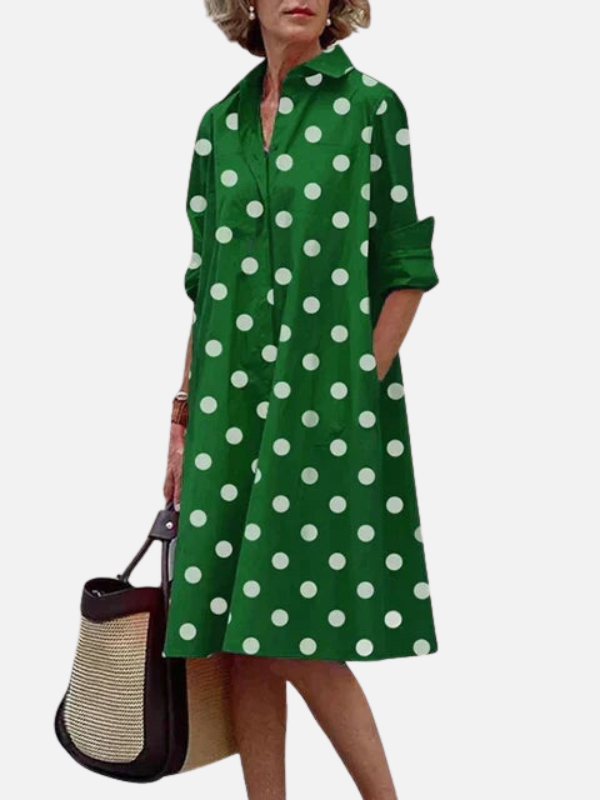 Sara | Blousejurk met Zakken, Midi