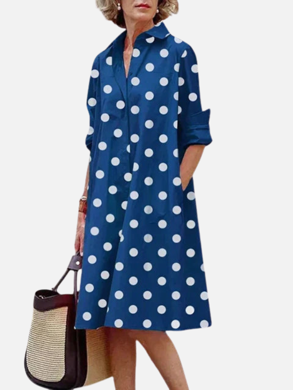 Sara | Blousejurk met Zakken, Midi