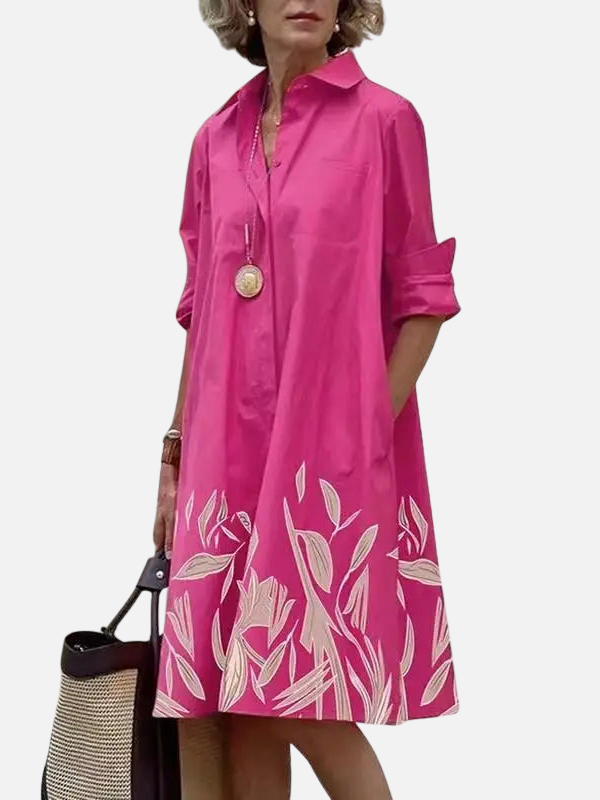 Sara | Blousejurk met Zakken, Midi