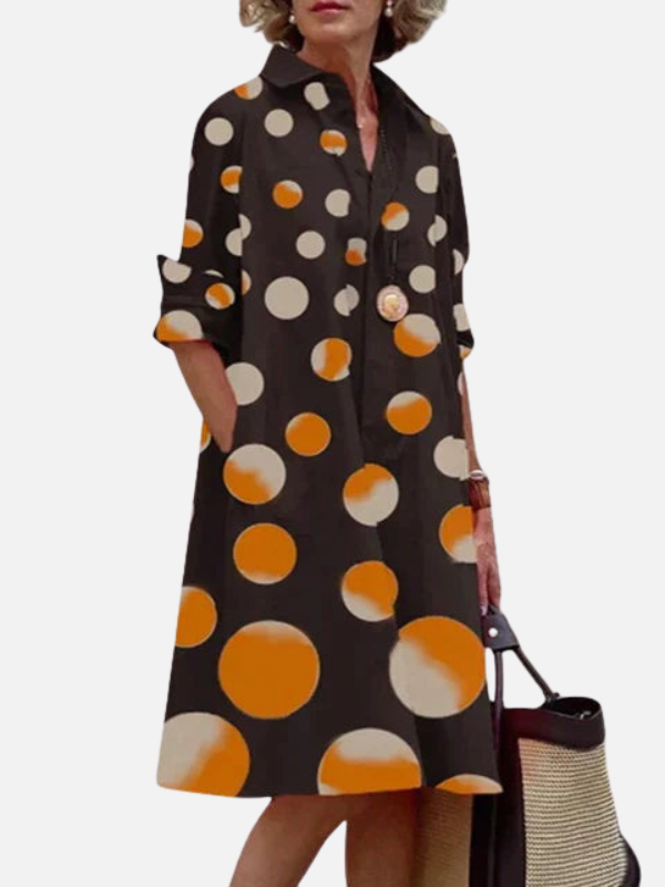 Sara | Blousejurk met Zakken, Midi