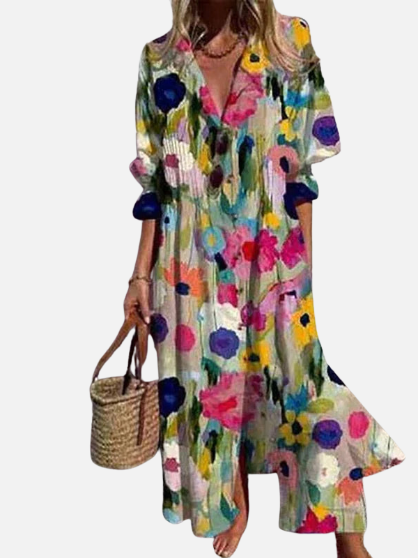 Sara | Boho Maxi-Jurk met Print