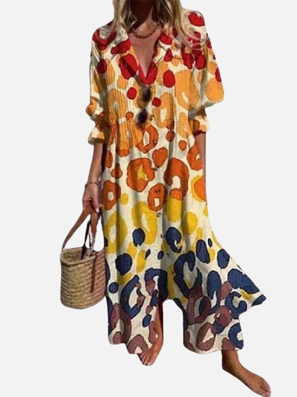 Sara | Boho Maxi-Jurk met Print