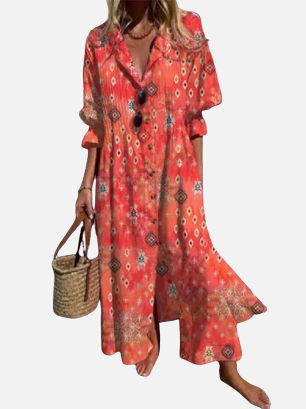 Sara | Boho Maxi-Jurk met Print