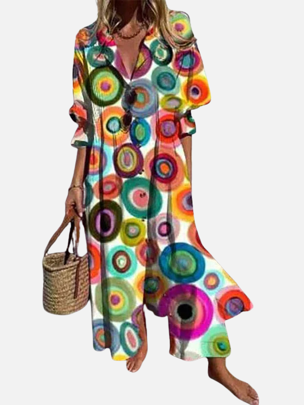 Sara | Boho Maxi-Jurk met Print