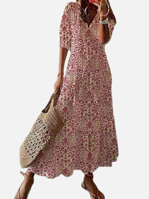 Sanne | Boho Maxi-Jurk met Print