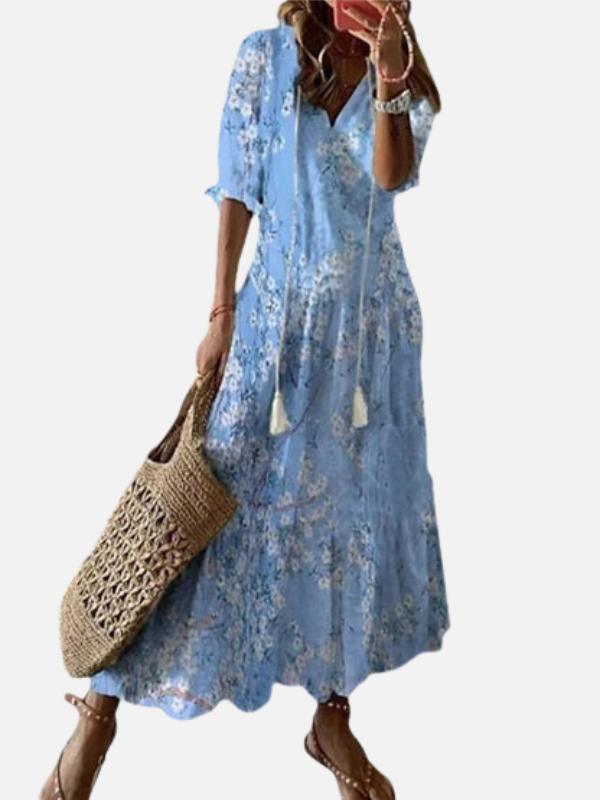Sanne | Boho Maxi-Jurk met Print