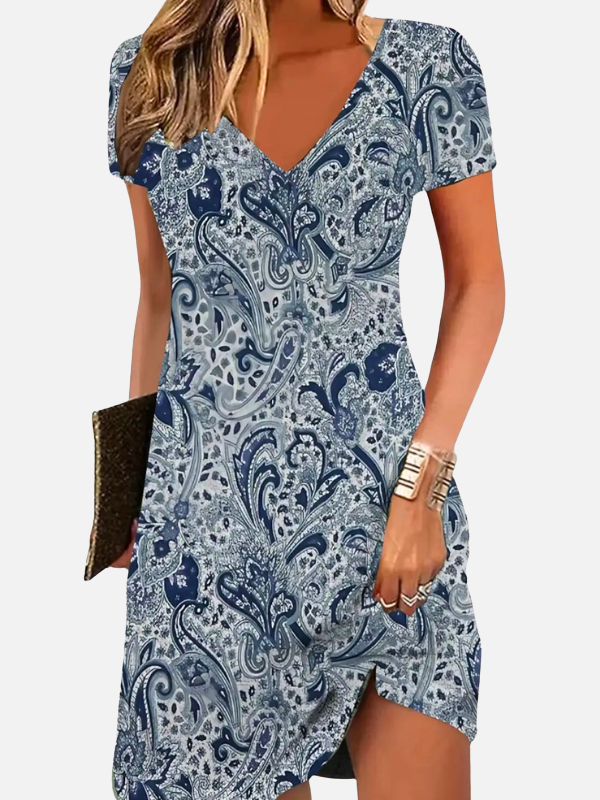 Sara | Boho Mini-Jurk met V-Hals