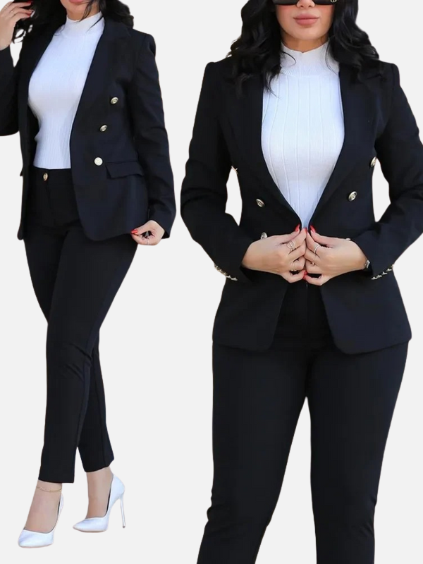 Sophie | Broekpak met Dubbelrij Blazer en Pantalon