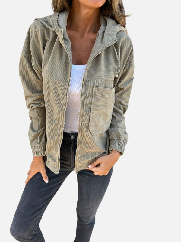 Nina | Corduroy Jack met Capuchon voor Dames