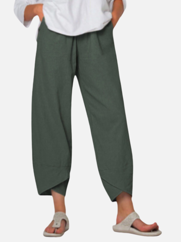 Dames Zomer Broek met Asymmetrische Zoom