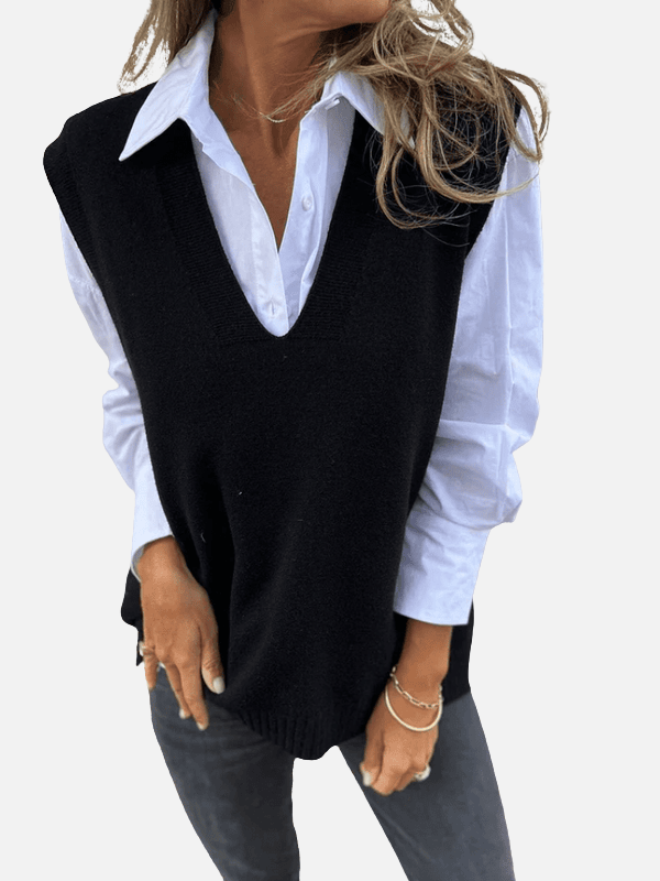 Eva | Gebreide Spencer met V-Hals