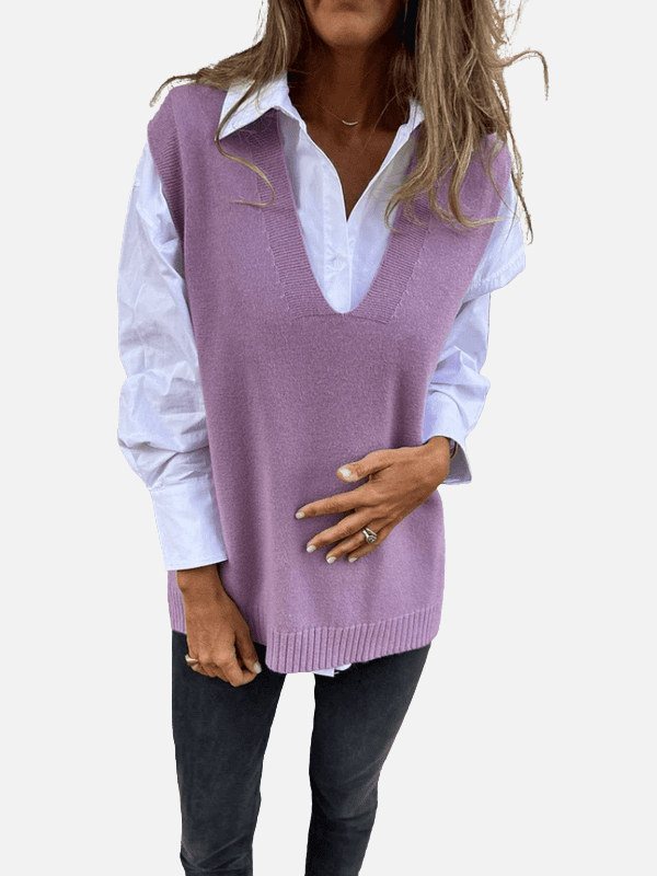 Eva | Gebreide Spencer met V-Hals