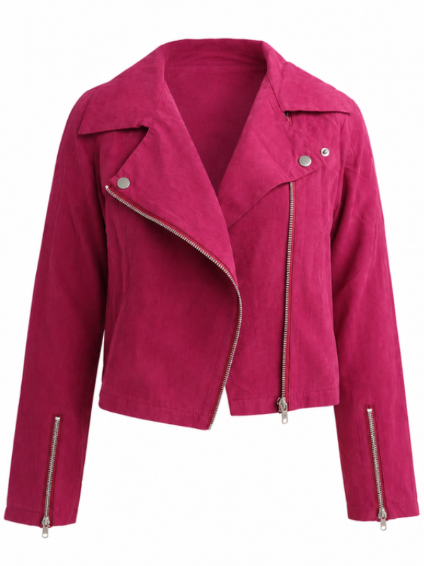Eva | Suèdelook Bikerjas met Rits