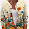 Femke | Gebreid Vest met Bloemenprint
