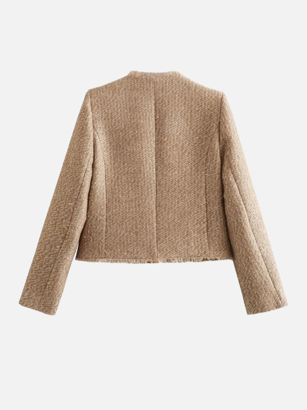 Fleur | Tweed Jasje met Knopen en Zakken