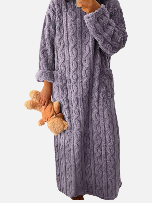 Femke | Fluffy Teddy Huisjurk met Zakken