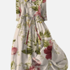 Sara | Gebloemde Blousejurk met Knopen