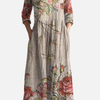 Sara | Gebloemde Maxi-Jurk met V-Hals