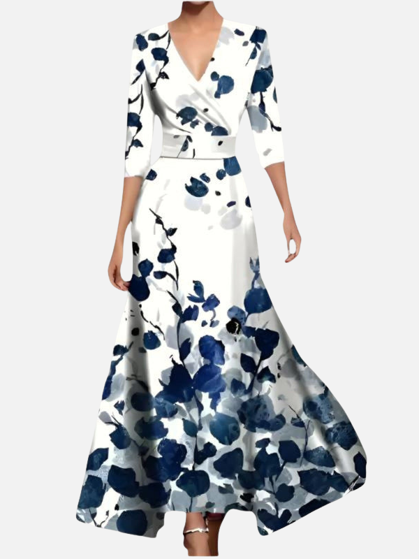 Fleur | Gebloemde Maxi-Jurk met V-Hals