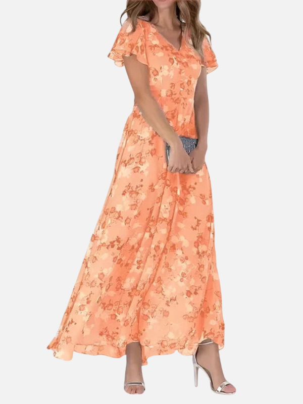 Fleur | Gebloemde Maxi-Jurk met V-Hals