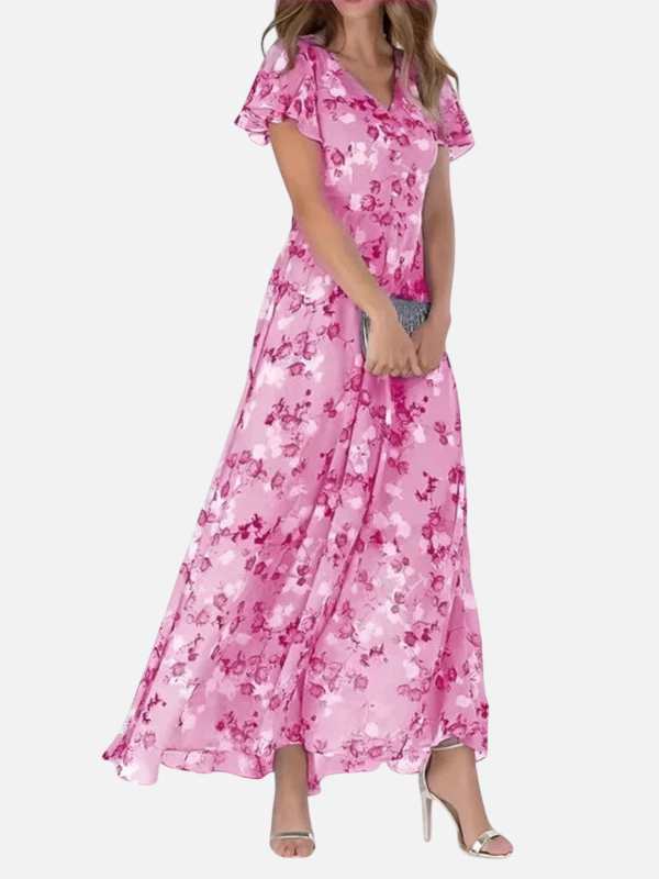 Fleur | Gebloemde Maxi-Jurk met V-Hals