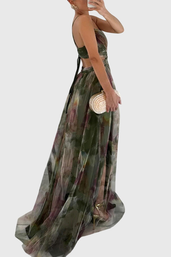 Sara | Gebloemde Maxi-Jurk met V-Hals