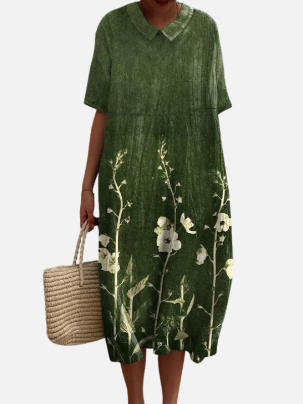 Sara | Gebloemde Zomerjurk met V-Hals