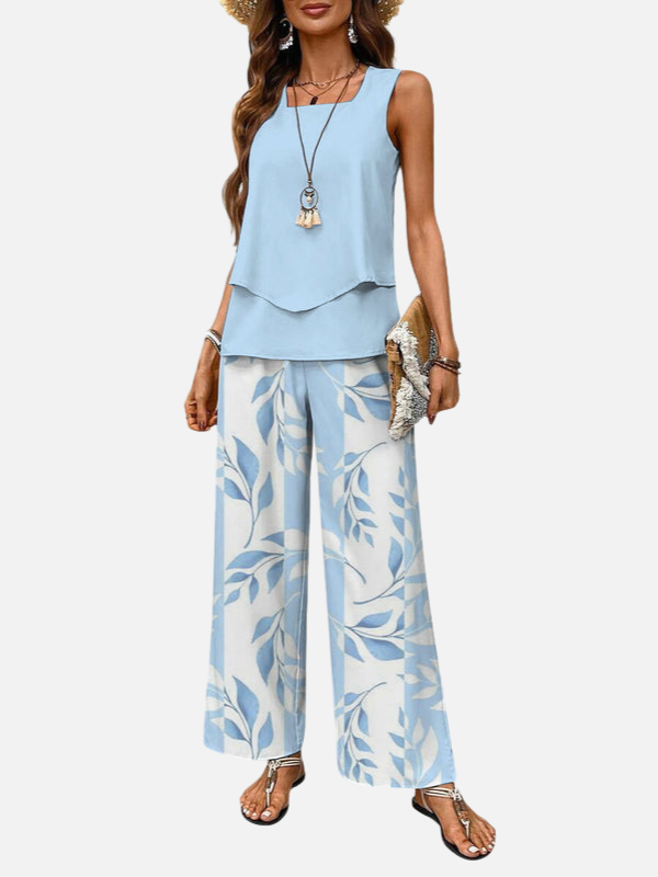 Fleur | Gebloemde Zomerset met Top en Wijde Broek