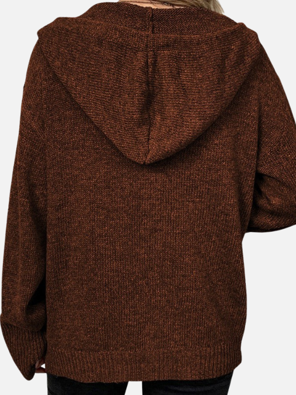 Fleur | Gebreid Vest met Capuchon