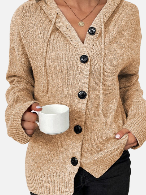 Fleur | Gebreid Vest met Capuchon