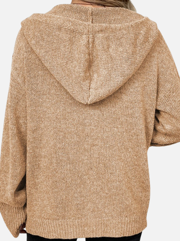 Fleur | Gebreid Vest met Capuchon